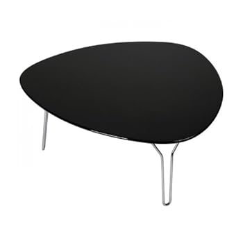 Table basse bois et métal Galet noire Couleur Noir Matière Bois