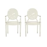 Baxton Studio Set of 2 Vico Clear Acrylic Arm Chair