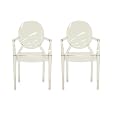 Baxton Studio Set of 2 Vico Clear Acrylic Arm Chair
