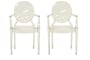 Baxton Studio Set of 2 Vico Clear Acrylic Arm Chair
