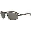 Carrera Andes/S Men's Rectangular Shallow Metal Polarized Lifestyle Sunglasses w/ Free B&F Heart Sticker Bundle - Matte Black/Green Gray