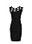 Viwenni Damen Vorne Ohne arm Bodycon Spitzen Pencil Kleid Schwarz EU Gr.S-XXL