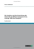 Die Funktion und die Entwicklung der Vaterrolle Sir William Sampsons in G.E. Lessings 'Mi� Sara Sampson'