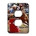 Horse - Barrel Racing - Light Switch Covers - 2 plug outlet cover