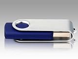 Produkt-Bild: 8GB Drehgelenk USB 2.0 High Speed gl&auml;nzender USB-Stick (8GB, Blau)