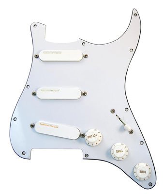 Lace Sensor Hot Gold Loaded Pickguard Pickup Set (Matte White)