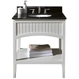 Beverly Black Granite Top 31 Wide Sink Bath Vanity