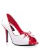 Sexy White And Red Peep Toe High Heel Pump - 6