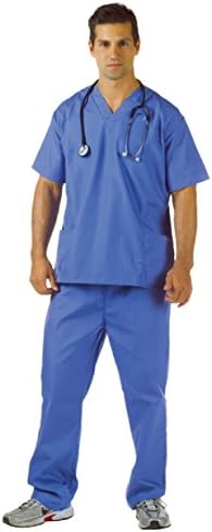 Underwraps Mens Doctors Nurses Blue Scrubs Theme Party Medical Costume, Large (42-44)