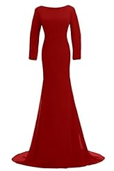 Long Sleeves Sheath Chiffon Natural   Waistline Evening Dress/Prom Dress 