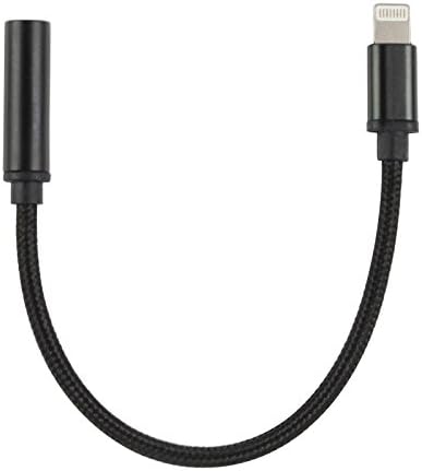 Lightning to 3.5mm Headphone Jack Adapter for iPhone 7 / 7 Plus, K-ble iPhone 7 Lightning Port to 3.5mm Female Audio Jack Headphone Cable Adapter (Black)