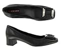 Prada Womens Buckle Low Heel Pumps Shoes
