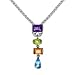 Jewelry : 14k Yellow Gold Emerald and Diamond Necklace