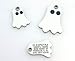 LuckyPet Pet ID Tag - Ghost - Glows In The Dark - Custom engraved dog & cat tags. Size: Large