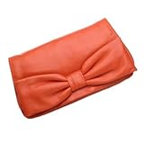 Betty Jackson.Black-Orange 'Siscly' clutch bag