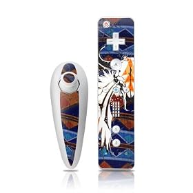 Comanche Tribal Design Skin Decal Sticker for the Nintendo Wii Nunchuk + Remote Controller