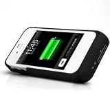 Battery Case for iPhone 4 / iPhone 4s with LED Power Status Uses iPhone Cable for Charging and Syncing