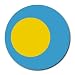 Palau Flag Round Mouse Pad
