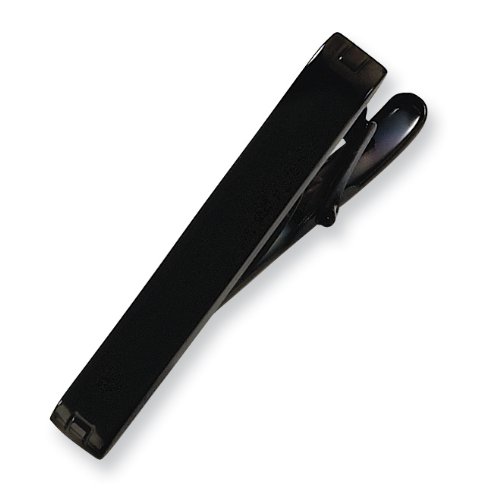 Chisel Black Plated Stainless Steel Tie Bar