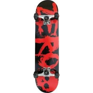 Zero Blood Text Complete Skateboard - 7.62 x 31.25 by