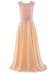 Round Neck Lace Prom Dress/Wedding Party Dress 