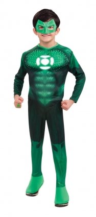 Green Lantern Child's Deluxe Hal Jordan Costume with Light Up Logo