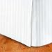MARRIKAS (TM) 300TC Egyptian Cotton KING Bed Skirt STRIPE WHITE