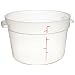 Cambro RFS12PP 12 qt Capacity, 14-7/8" Top Diameter x 8-3/8" Height, Translucent Round Food Storage Container (Cover sold Separately)