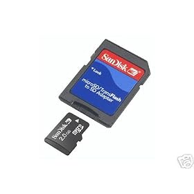 SanDisk 2GB MicroSD TransFlash Card with SD Adapter (SDSDQ-2048, Bulk Package) by SanDisk