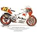 シバタ：バイク イラスト A3 ポスター 1988 YZR500-MarlboroでAmazonアフィリエイトツール