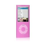 Pink silicone case cover for the new Apple Nano 4th Generation 8GB 16GB (SEP 2008 NANO) + Neck strap