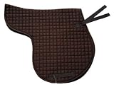 All Purpose English Saddle Pad Quilted Cotton Brown
