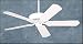 Designer Ceiling Fan Appliance White Finish