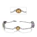 Amethyst, Peridot, Citrine, Garnet Bracelet in Sterling Silver 8 Inch