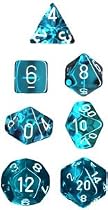 Polyhedral 7-Die Translucent Dice Set - Teal