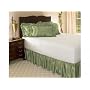 Olympic Queen Sage Satin Ruffled Bed Skirt, 21" Drop