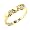 Women's Young Line Clear Cubic Zirconia Gold Tone Ring,