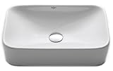 IMAGE OF Kraus KCV-122-CH White Rectangular Ceramic Sink with Pop Up Drain, Chrome