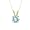 14k Yellow Gold 5mm Round Aquamarine Pendant