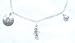 Sterling Silver Soccer Charm Bracelet With Diamond Cut Curb Chain