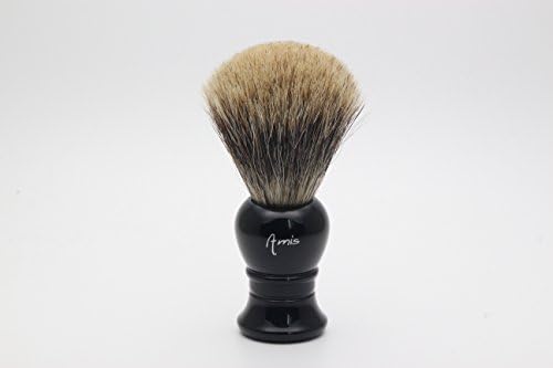 Amis® Hand Crafted 100% Pure Badger Shaving Brush with Hard Black Handle,Men's Luxury Professional Hair Salon Tool,boy friend girf,father gift