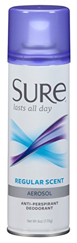 Sure Deodorant 6oz Aerosol Regular Scent