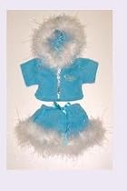 Teal Velour Princess Hoodie & Skirt fits most Webkinz, Shining Star & 8"-10" Make Your Own Stuffed Animals