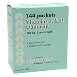 Dynarex VITAMIN A & D FIRST AID AND BURN OINTMENT INDIVIDUAL USE PACKETS 144/BOX