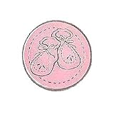 Baby Booties, Pink - Embossed Sticker Seals