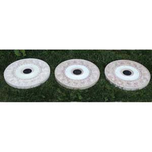 Round White Solar Stepping Stone, Set of 3