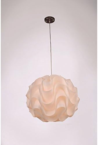 ZEEV P30023XL-1-CH-WH The Nami Ceiling Pendant Lighting - Chrome Rod With White Body