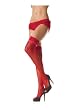 Lycra Sheer Thigh High With Ruffle Trim And Bow Leg Avenue by Fenvy