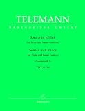 BARENREITER TELEMANN G.P. - SONATE IN B MINOR, TAFELMUSIK I, TWV 41:H4 - FLUTE, BASSO CONTINUO