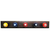 Billiards Coat Rack Dark Mahogany Finish